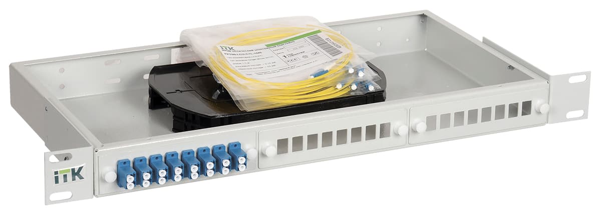Кросс 1U укомплектованный LC (duplex) 4шт (OS2)