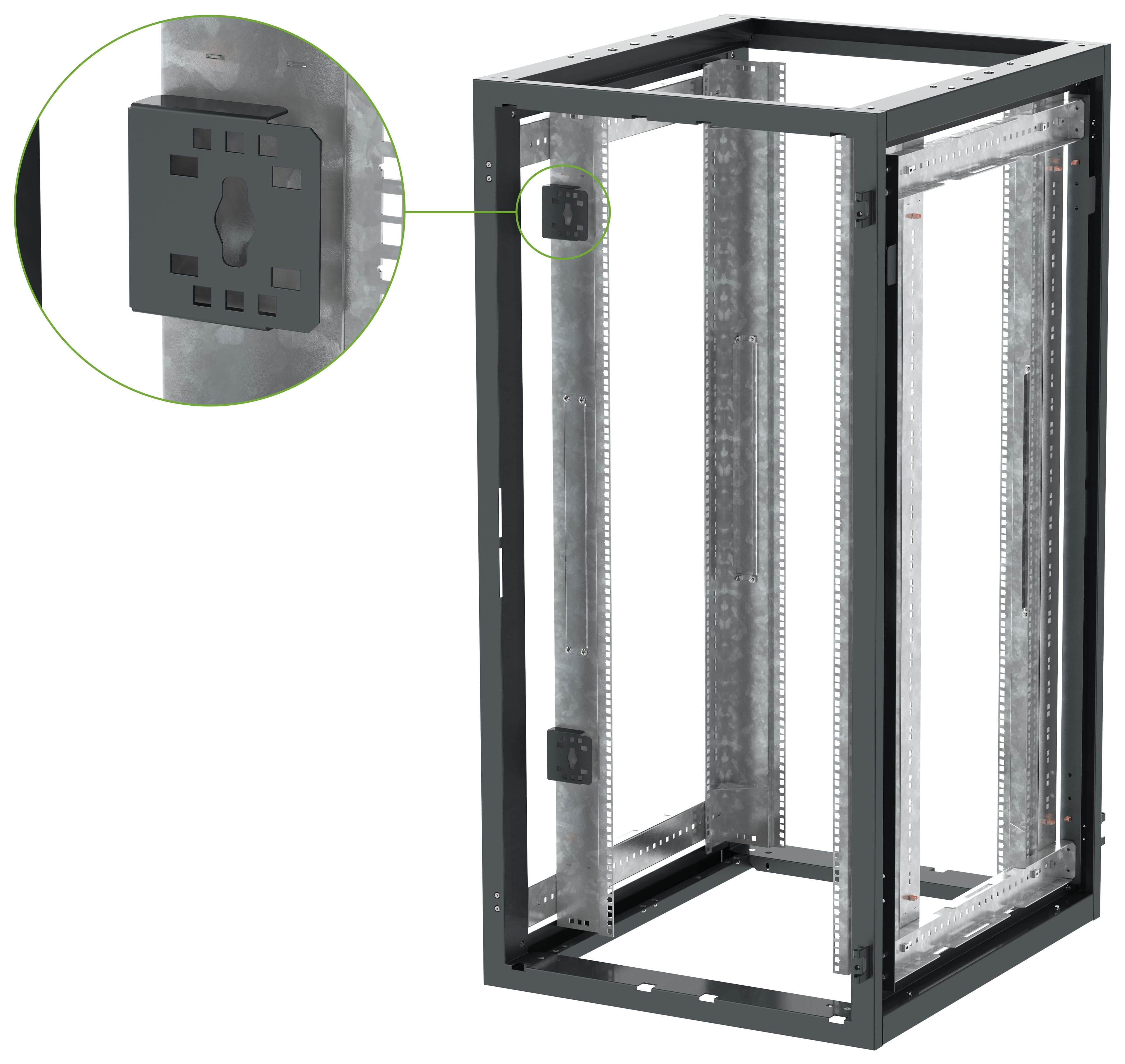 ITK LINEA S Кронштейн длякрепления вертикальных PDU в зоне Zero-U серый (2шт/компл)