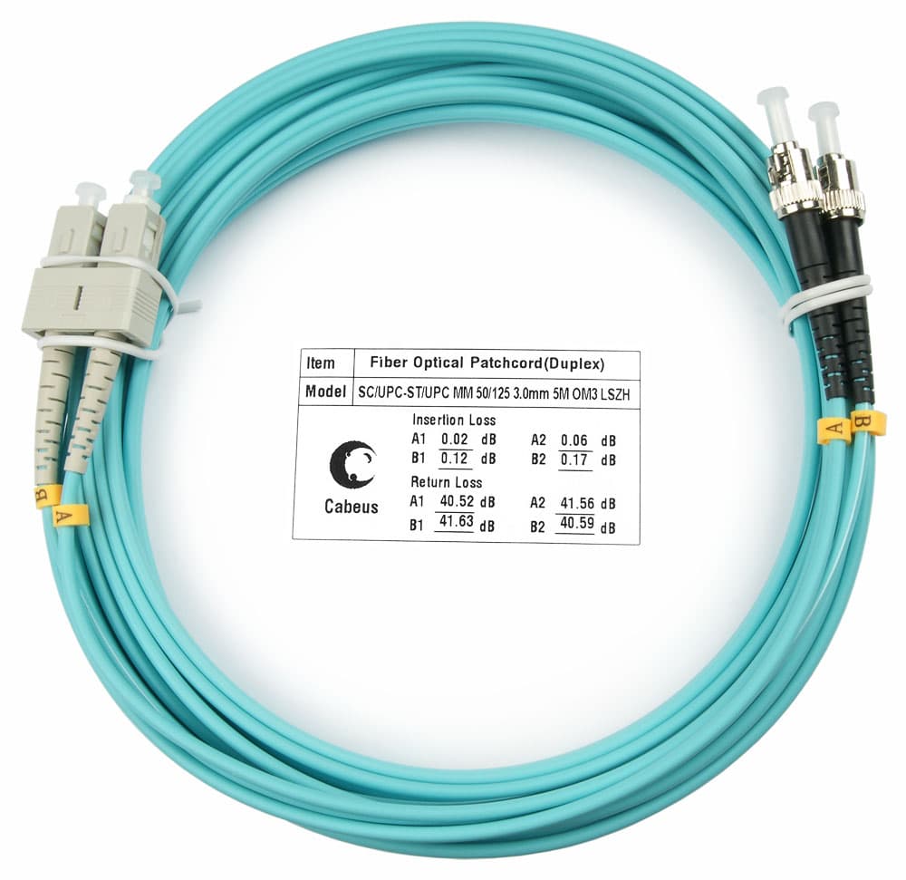 Патч-корд оптический duplex 25м SC-ST 50/125MM OM3 LSZH