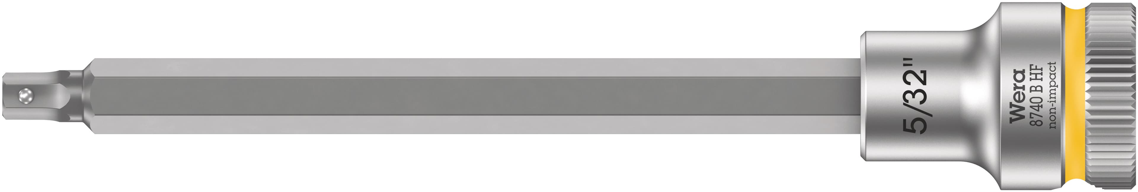 Головка торцевая 8740 B Hex-Plus HF Zyklop со вставкой под внутренний шестигранник DR 3/8 с функцией фиксации крепежа 5/32X107 мм