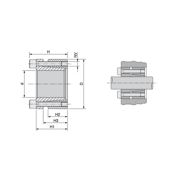 Зажимная втулка KLAA080 (PHF FX41-80x120) ISKRA