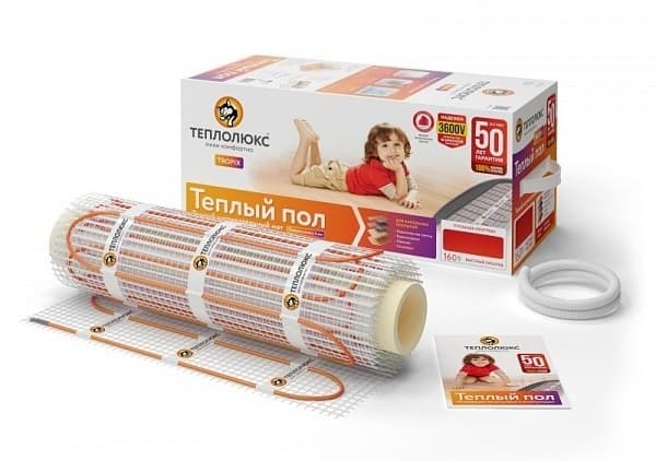 Мат нагревательный для электрического теплого пола Tropix МНН 1 кв.м 160 Вт