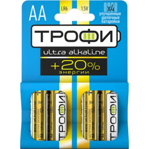 Батарейка Трофи LR6-4BL ENERGY MAX Alkaline (40/640/20480)