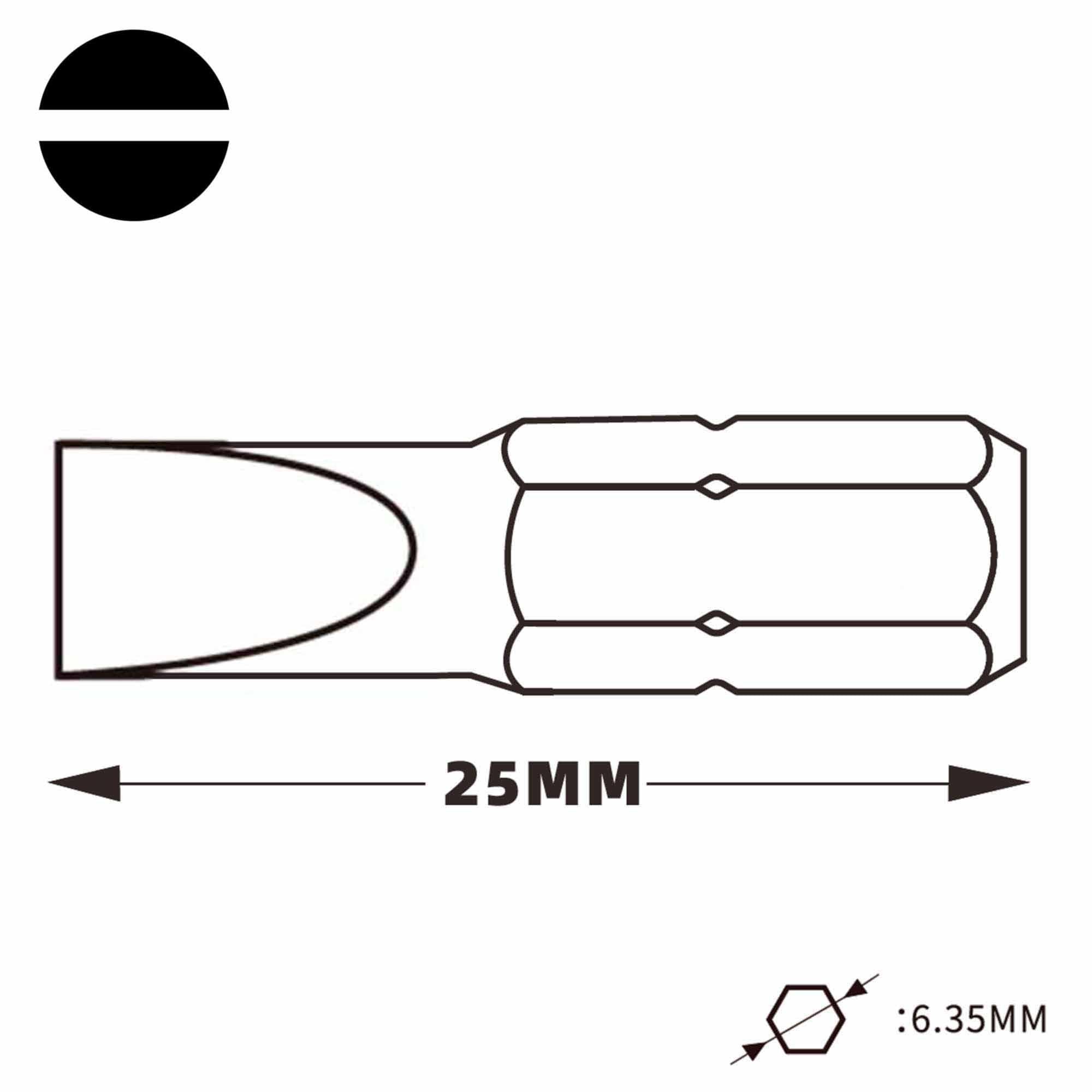 Бита шлицевая SL5,5x0,8 х25мм 7010Z
