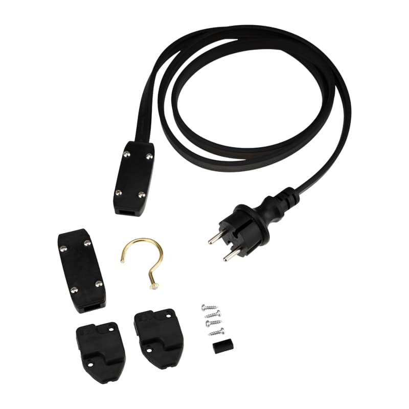 Набор для подключения двухжильного Belt-light, шнур питания 1,5м с вилкой,2коннектора, заглушка
