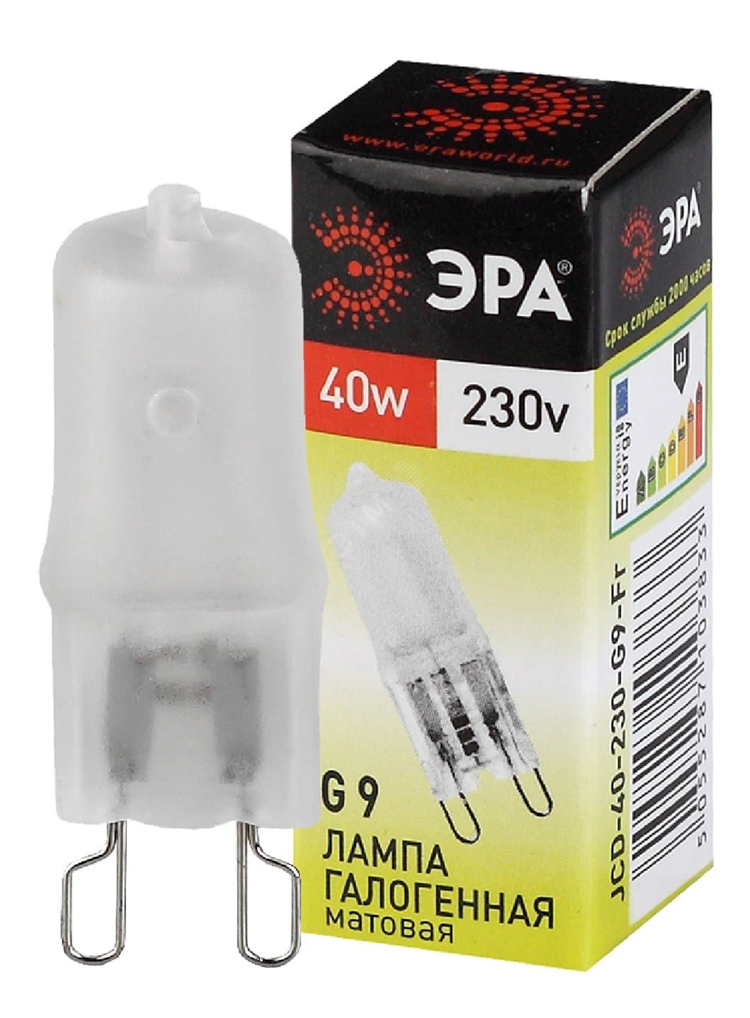 Лампа галогенная G9-JCD-40-230V-FR (галоген, капсула матовая, 40Вт, нейтр, G9)