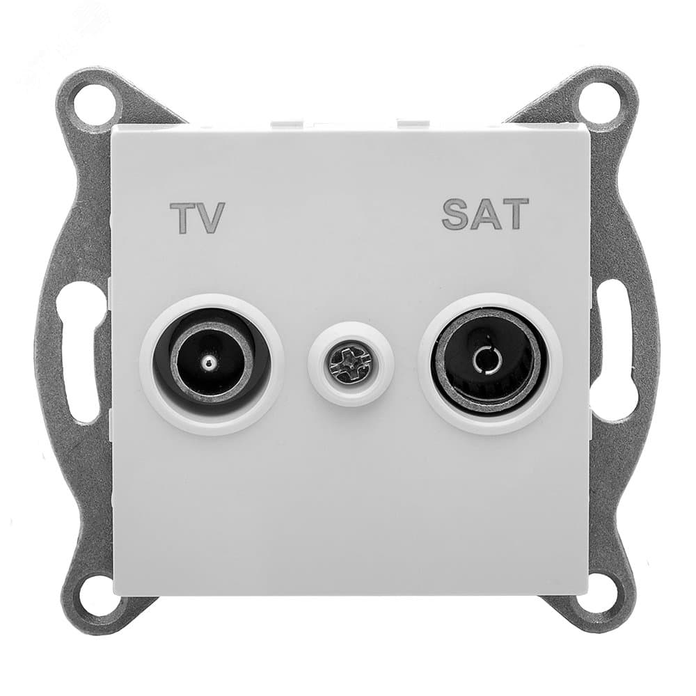 Розетка TV+ SAT Ugra, оконечная, механизм, графит