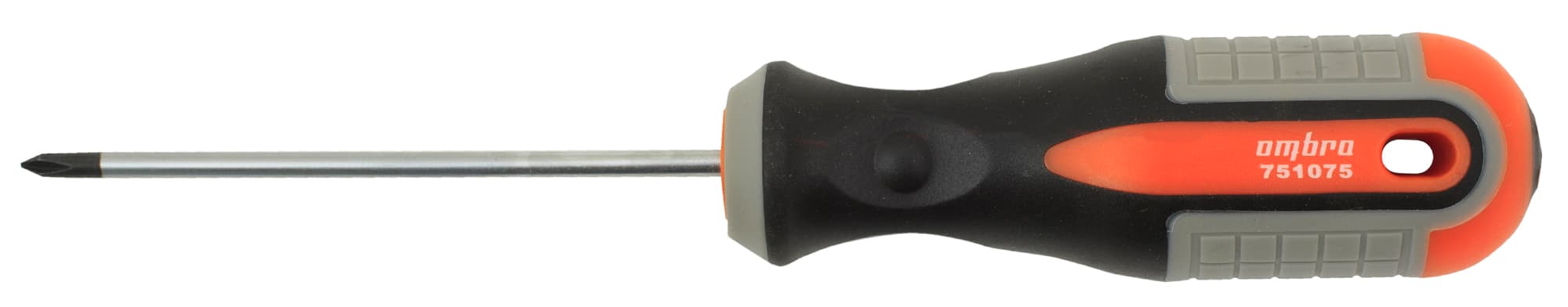 Отвертка стержневая крестовая ROUND GRIP, PH0x75 мм
