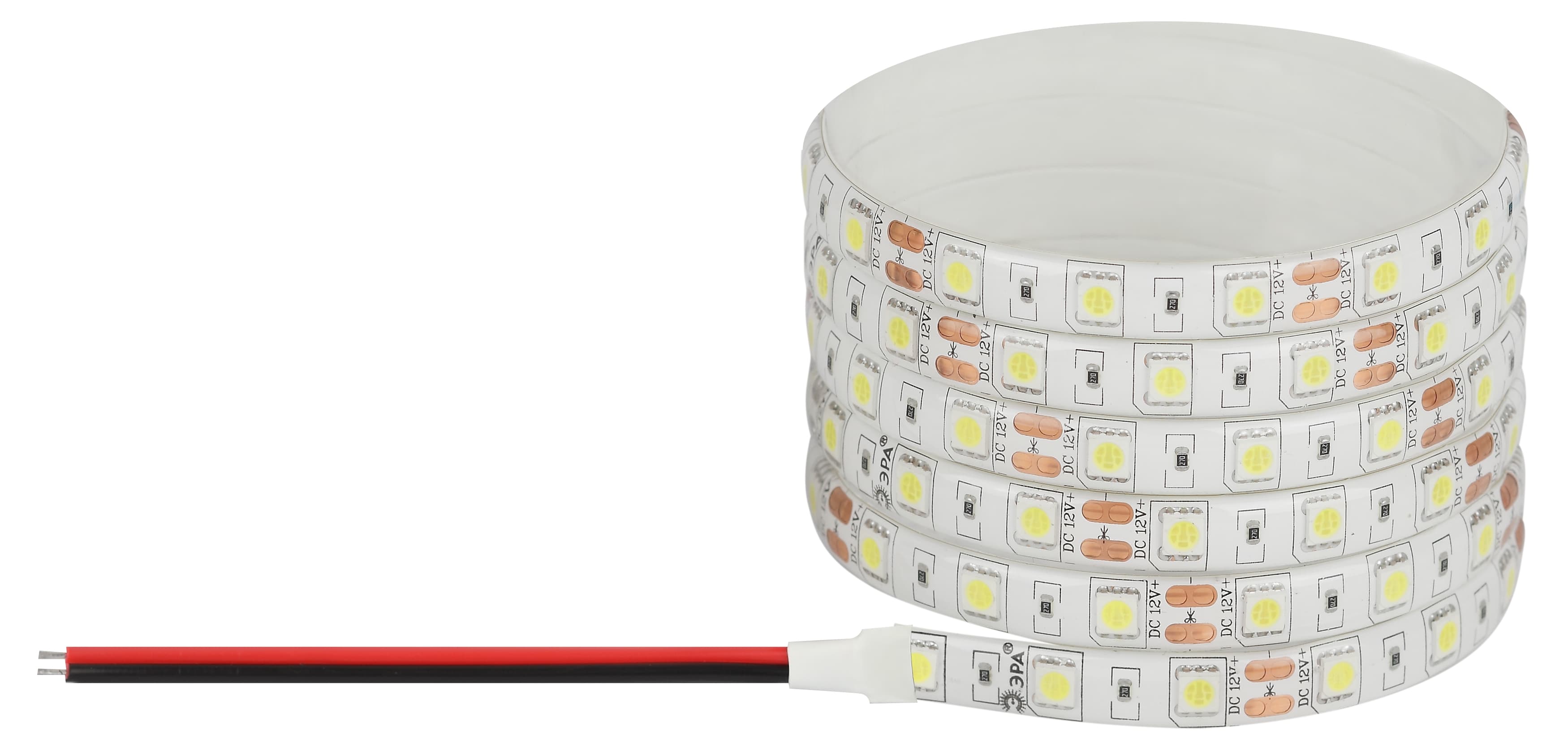 Лента светодиодная 14,4Вт/м 12В 6500К IP65 60LED/м LS5050-14,4-60-12-6500K-IP65-1 year-5m