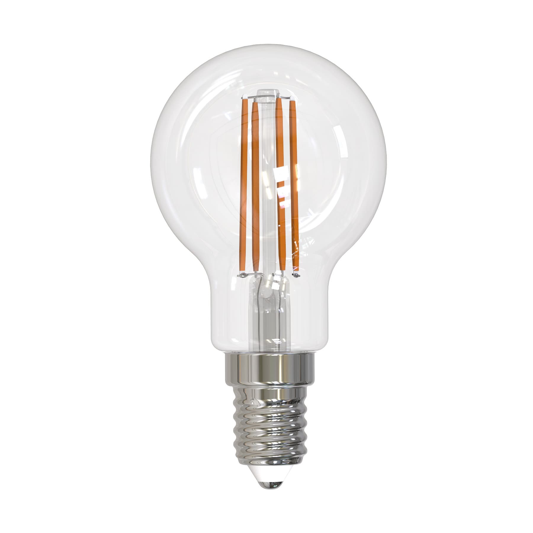 Лампа светодиодная, LED-G45-11W/3000K/E14/CL PLS02WH Форма шар, прозрачная, Серия Sky, Теплый белый свет (3000К). картон, ТМ