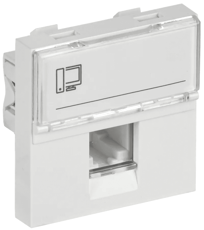 PRIMER РКИ-20-00-П-6 Розетка компьютерная RJ45 UTP кат.6 (2 модуля) белая IEK