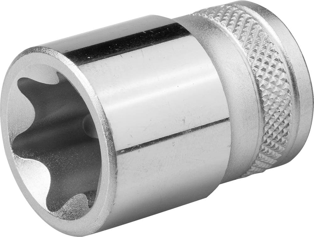 Головка торцевая ''INDUSTRIE QUALITAT'', Cr-V, внешний TORX, хромосатинированная, 1/2'', Е 24