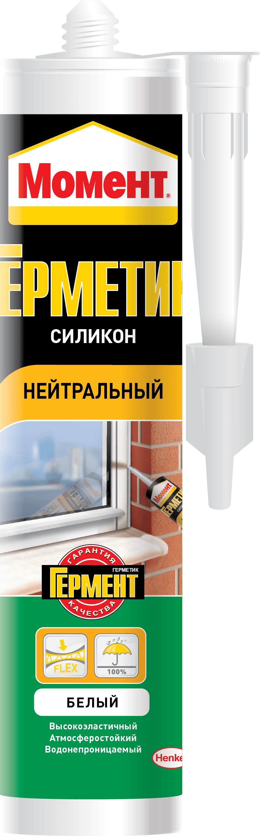 Герметик Силиконовый нейтр. Момент(белый), 280 мл
