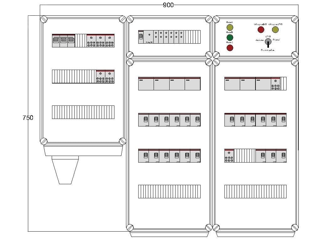 Щит управления электрообогревом HS 21x3400 D330 (в комплекте с терморегулятором и датчиком температуры)