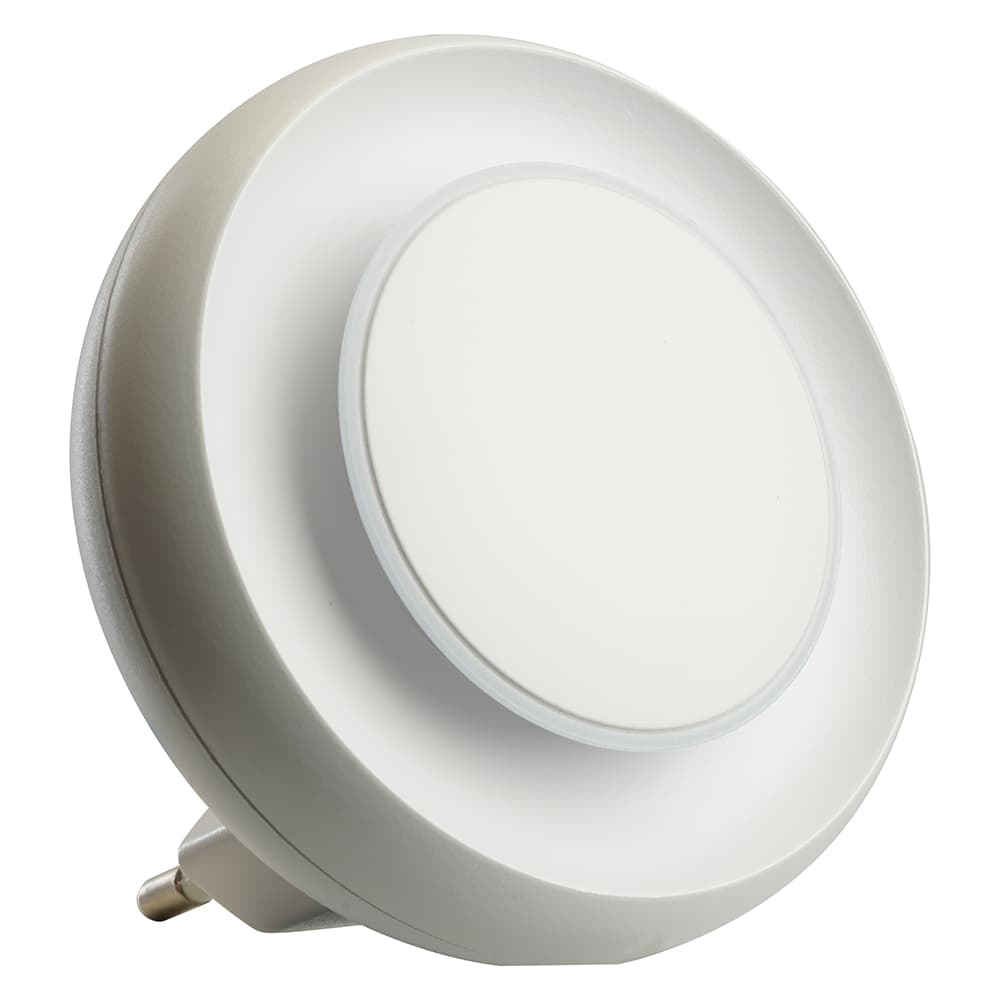 Ночник светодиодный 0.5w LED с датчиком освещенности круг белый