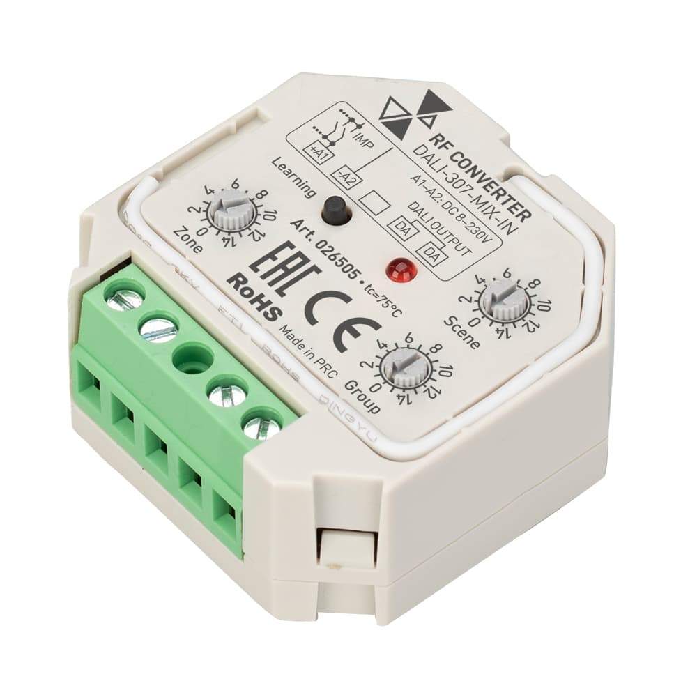 Конвертер RF-сигнала DALI-307-MIX-IN DALI-BUS, RF, PUSH IARL, пластик