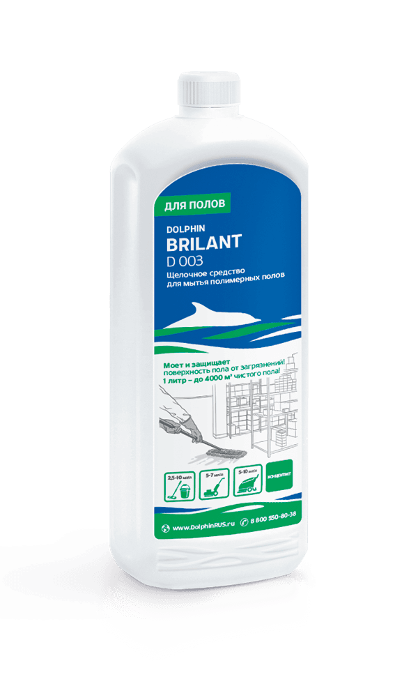 Средство Dolphin ''Brilant'', 1 л., для ухода за полом