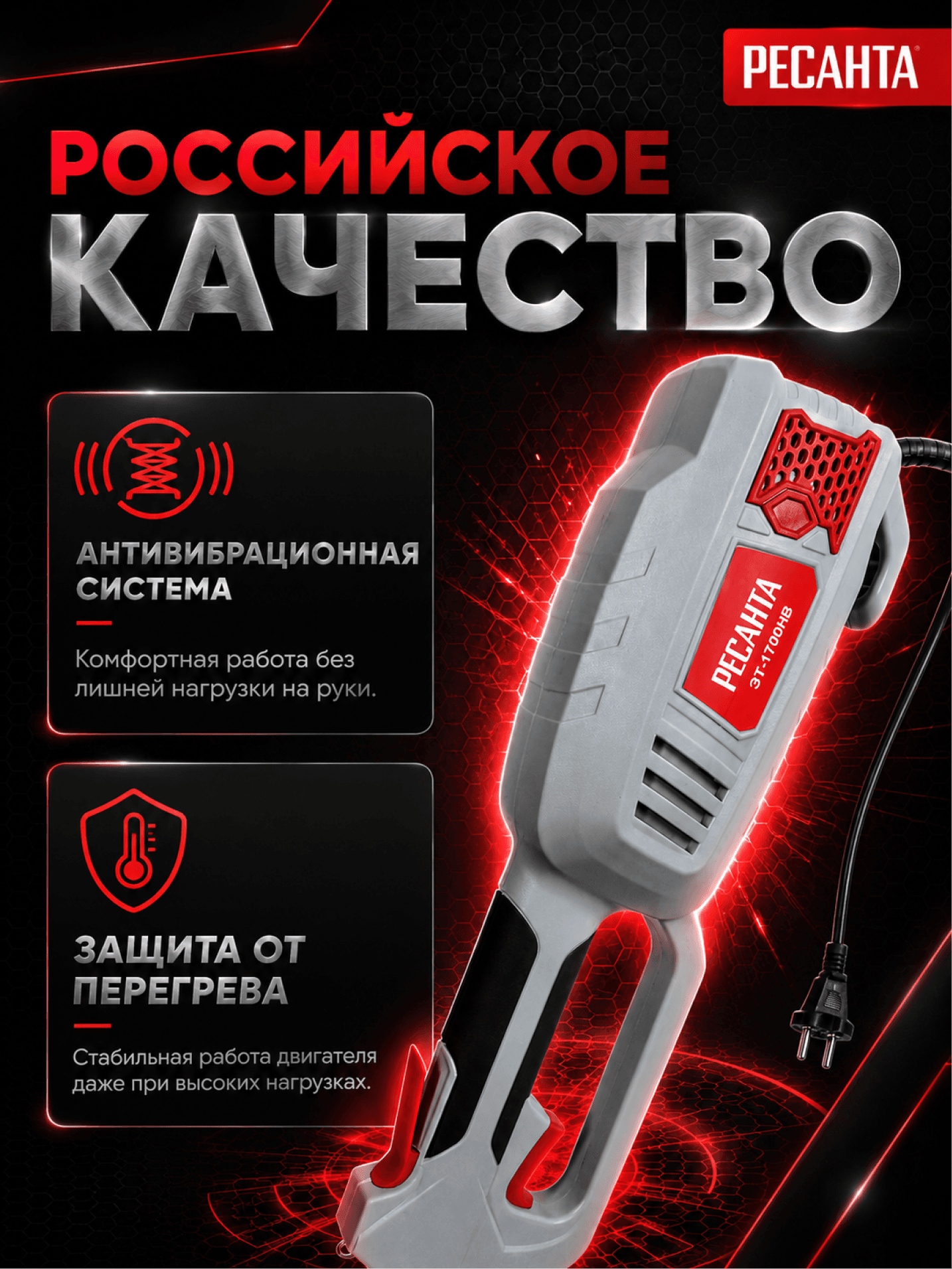 Триммер электрический ЭТ-1700НВ