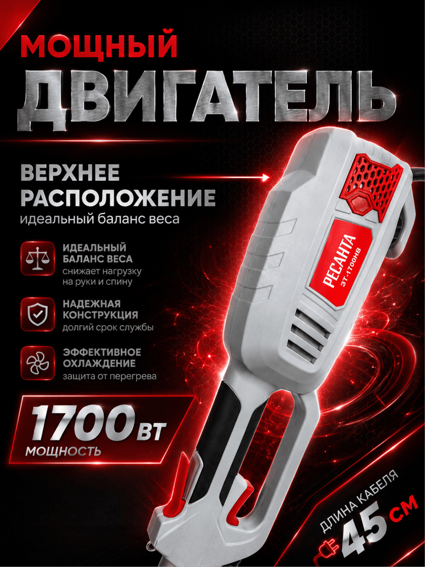 Триммер электрический ЭТ-1700НВ