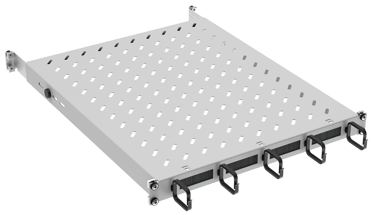 Полка стационарная 19 '' 1U орг. щет. 120кг 750мм сер. РФ''