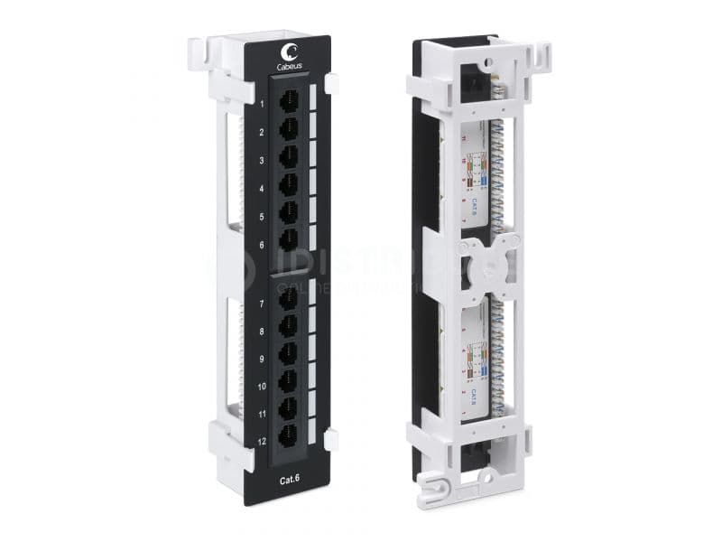 Патч-панель настенная 12 портов RJ-45 кат.5е (PP-WL-12P-5e) (состав ОКЛ)
