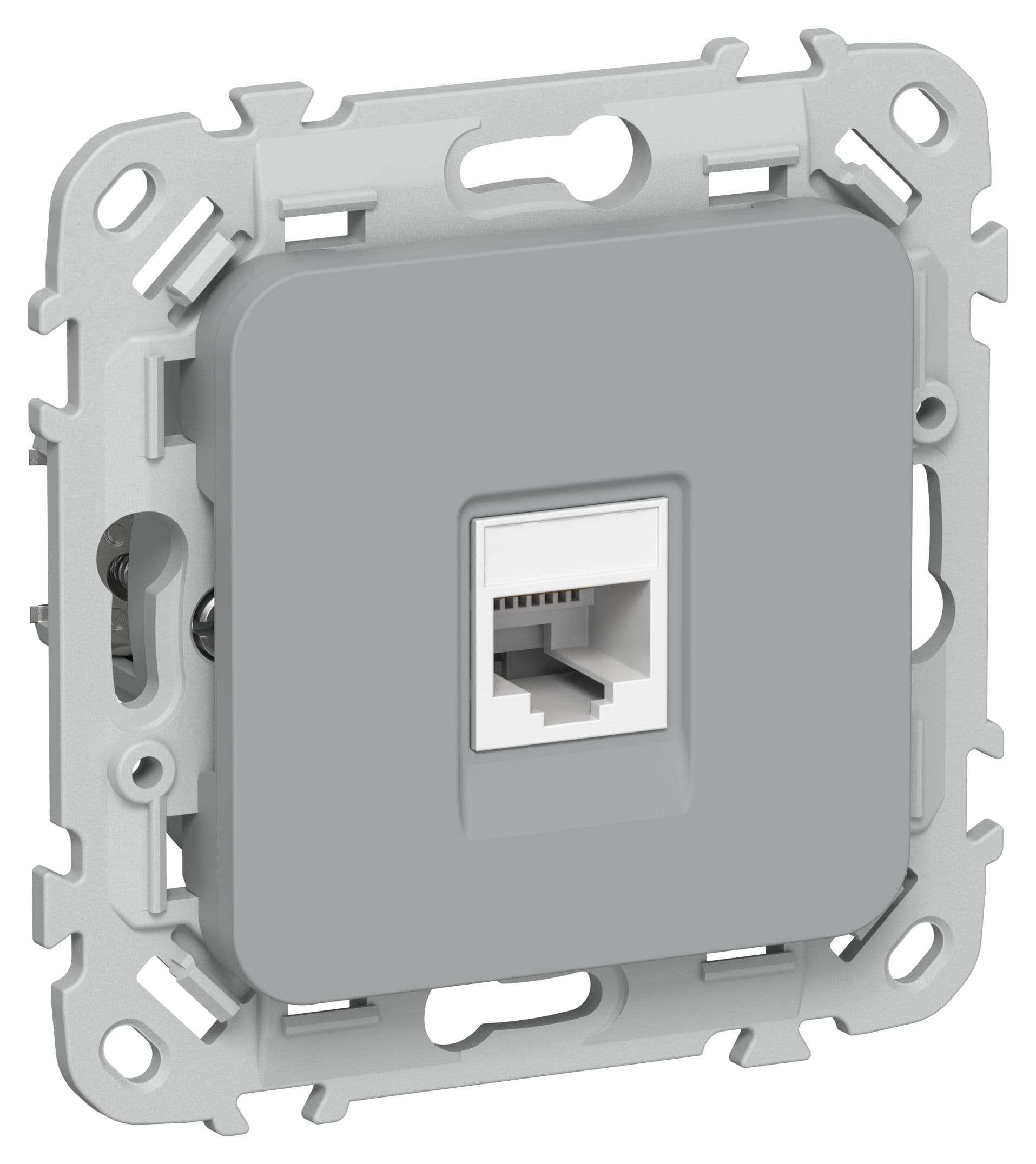 FLITE Розетка компьютерная RJ45 категория 6 UTP РК6-1-0-ФлС серый IEK