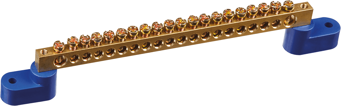 Шина нулевая на двух угловых изоляторах NBB-M69-20C2/B