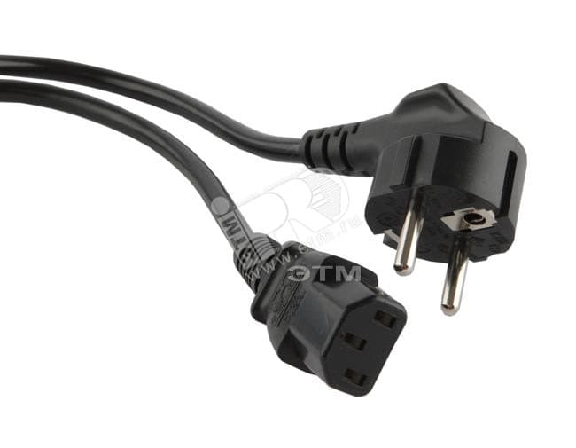 Кабель питания компьютера Shucko + C13 3x1.00 10A угловая вилка 5 м