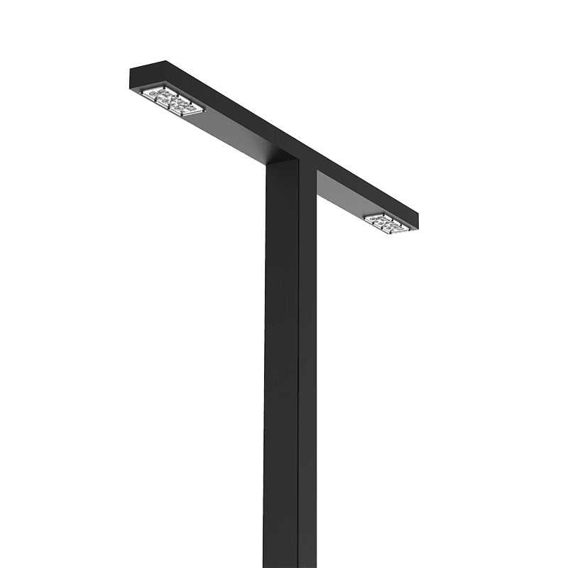 Система осветительная парковый Glight T 2x60 Вт Garden 4000 К RAL9005 черный 6000 мм