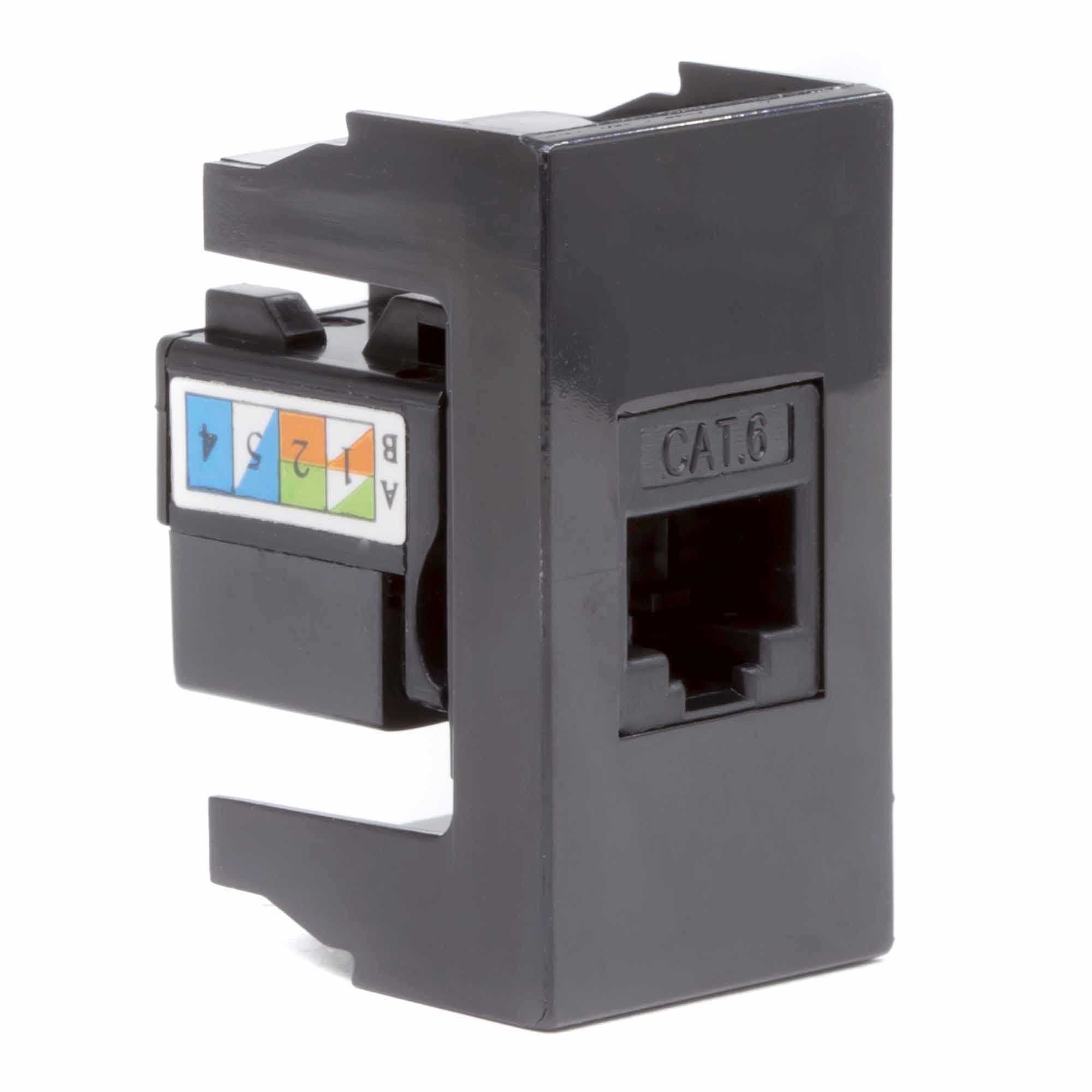 Розетка RJ-45 кат.6, ЭУИ Вива (Viva),1 мод.,черн
