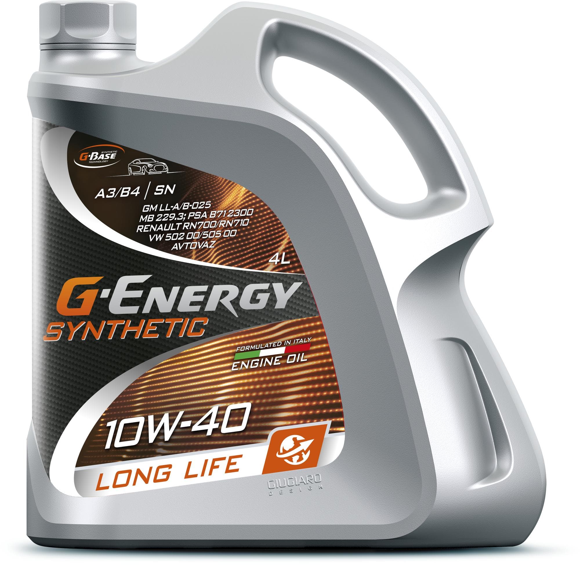 Масло моторное G-Energy Synthetic Long Life 10W-40 API SN/CF, ACEA A3/B4 (4 л)