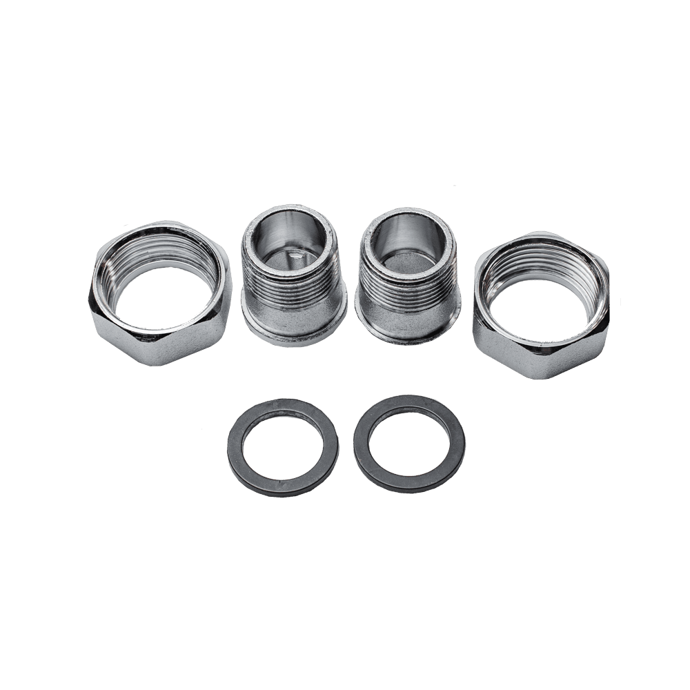 Редуктор 1 1/4', НР-НР, с манометром, хромированный