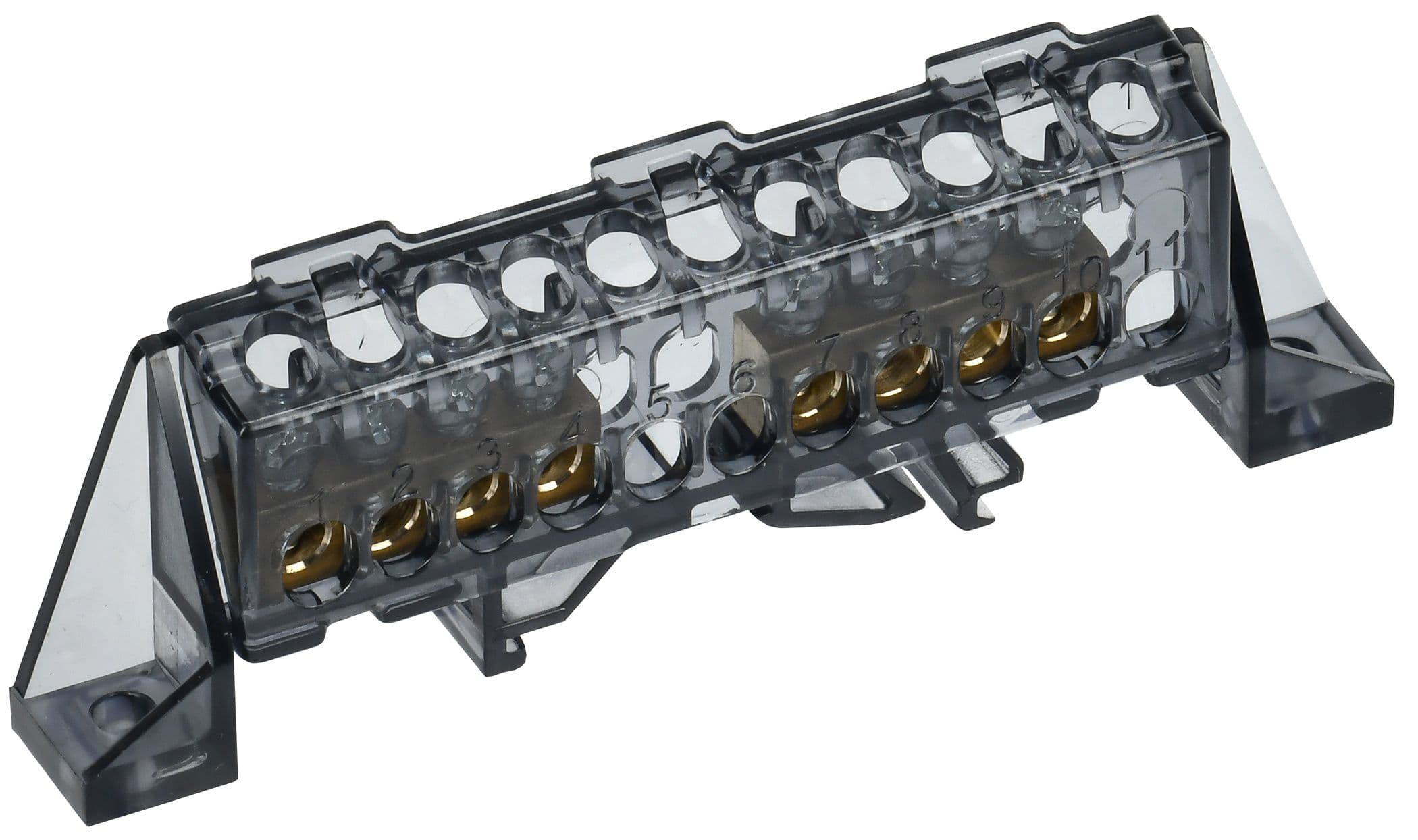 TEKFOR Шина N ноль в комбинированном DIN-изоляторе Стойка 6х9-(4+4)-Ч IEK