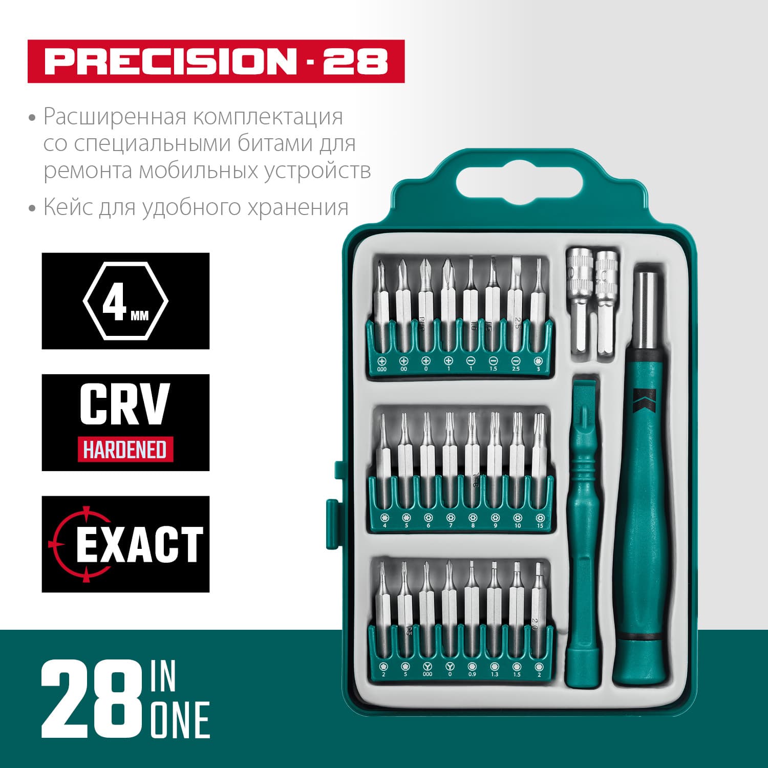 Отвертка для точных работ Precision-28 предм.