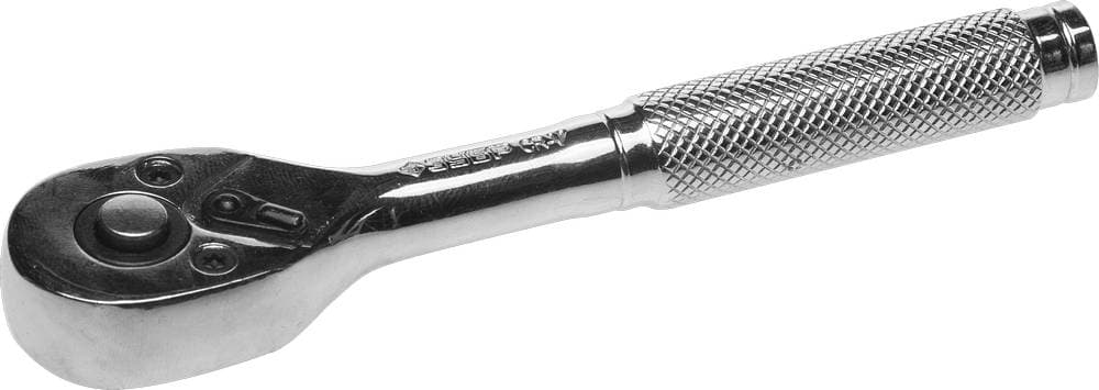 Трещотка для торцовых головок ''Мастер'', Сr-V сталь, 72 зубца, цельнометаллическая, 1/4''