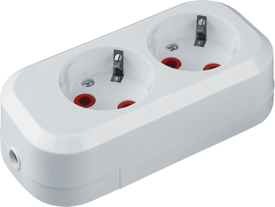 Колодка NCA-BL01-02-E-WH 2гн с/з пластик