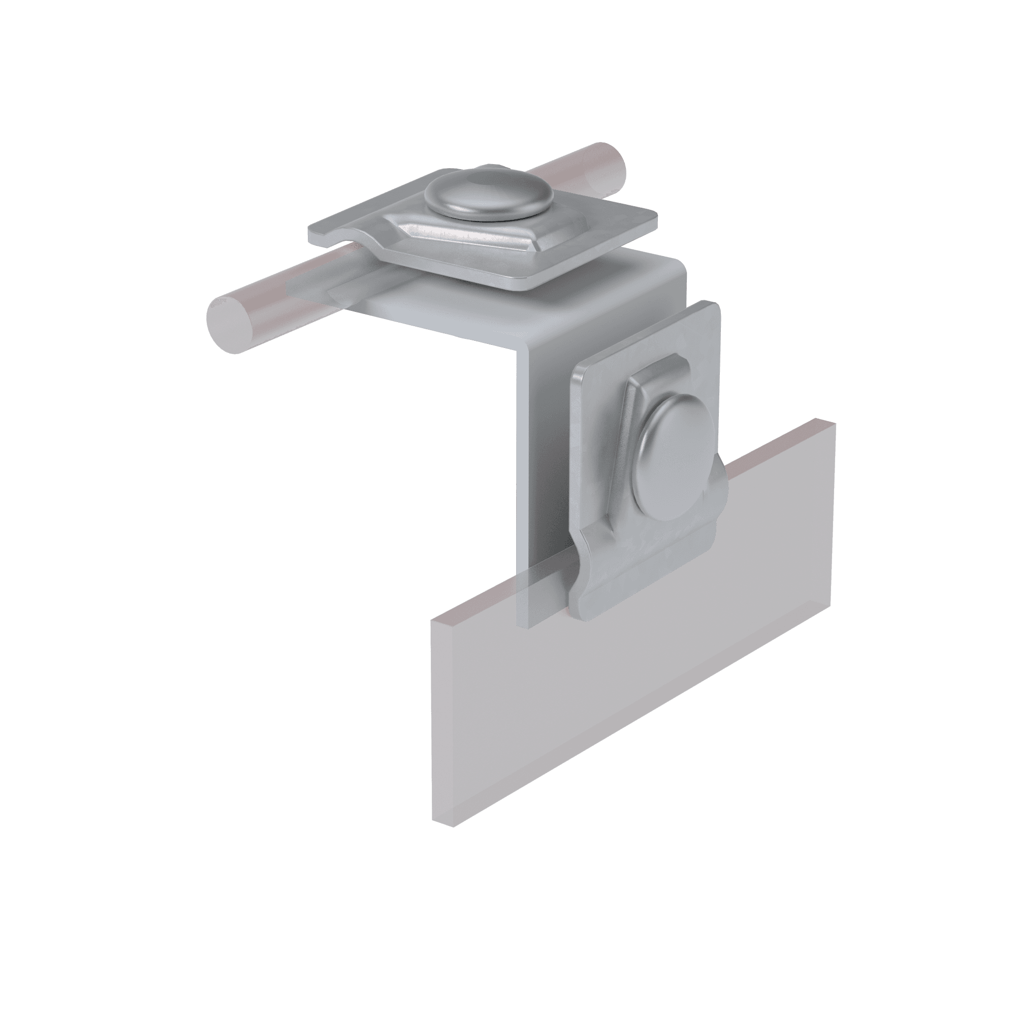 Держатель фальцевый H50 мм для прутка D 5-10 мм INOX304