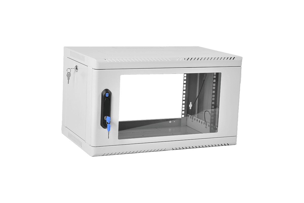 Шкаф телекоммуникационный настенный сварной 6U (600 х 350) съёмные стенки, дверь стекло