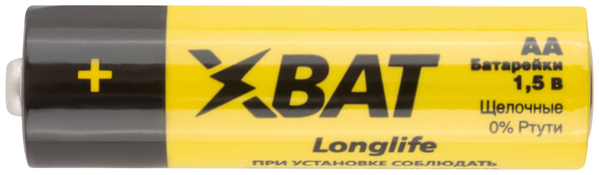 Элемент питания щелочной, 1.5 V, тип АА, 4 шт