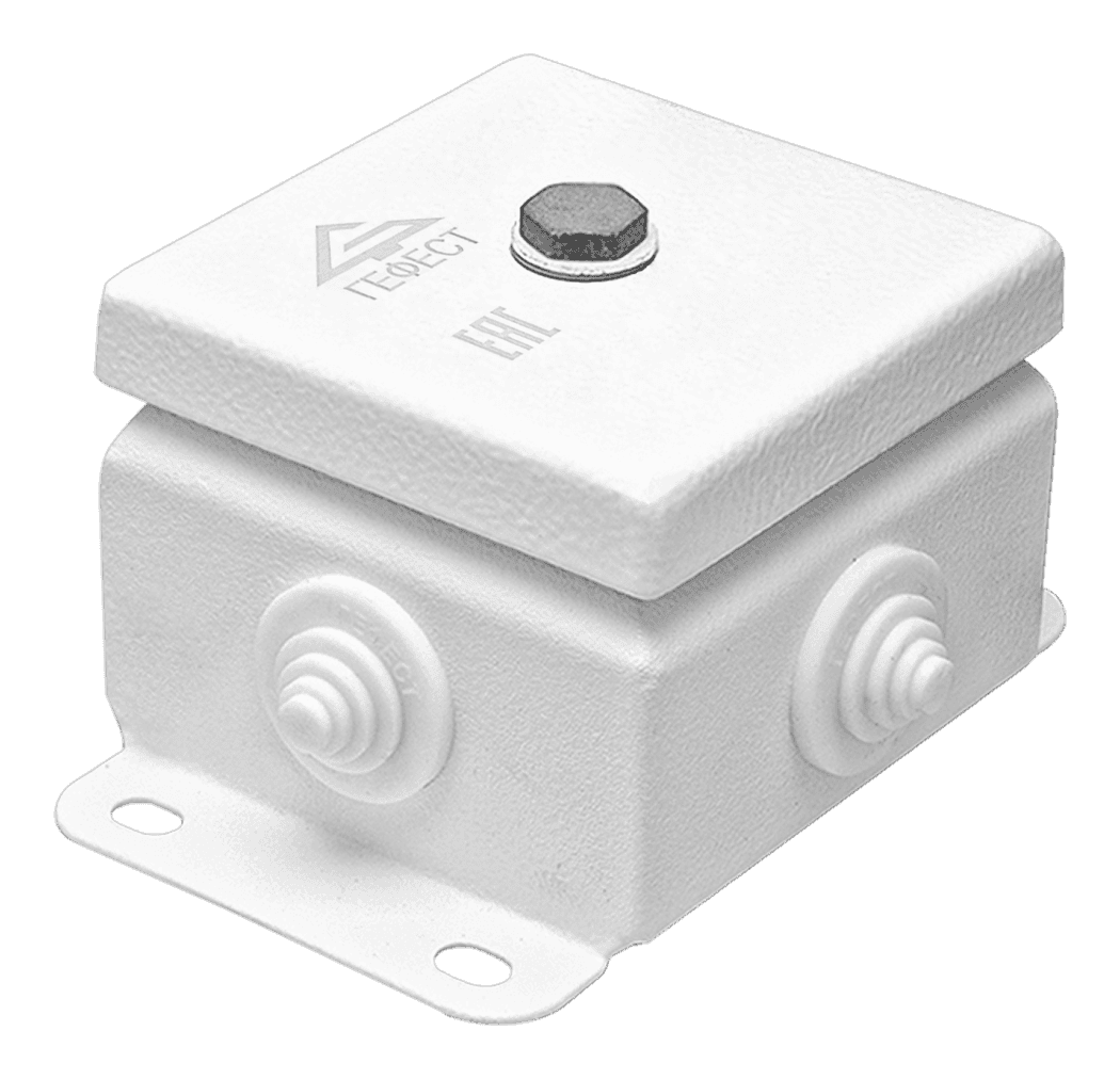 Коробка монтажная КМ IP55-0808 (без DIN рейки), корпус из оцинкованной стали, количество вводов 4