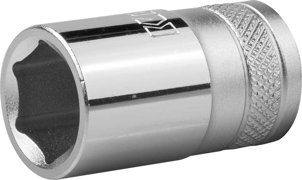 Головка торцевая ''INDUSTRIE QUALITAT'', Cr-V, FLANK, хромосатинированная, 1/2'', 15 мм