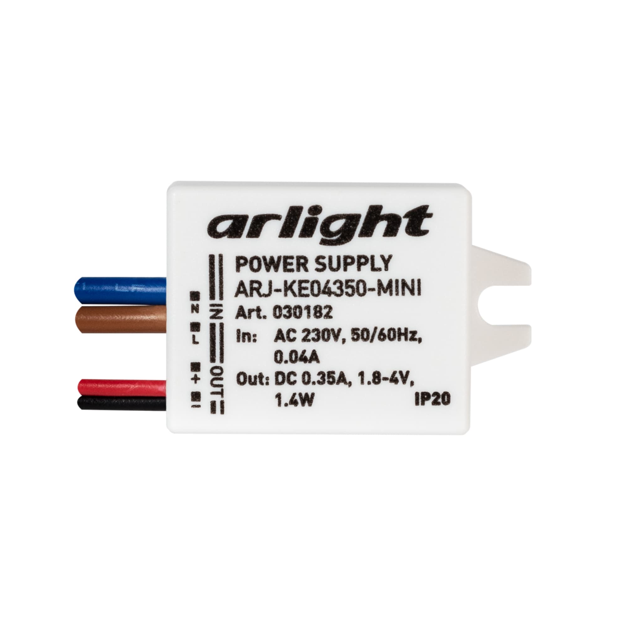 Блок питания ARJ-KE04350-MINI (1.4W, 350mA) (ARL, IP20 Пластик, 5 лет)