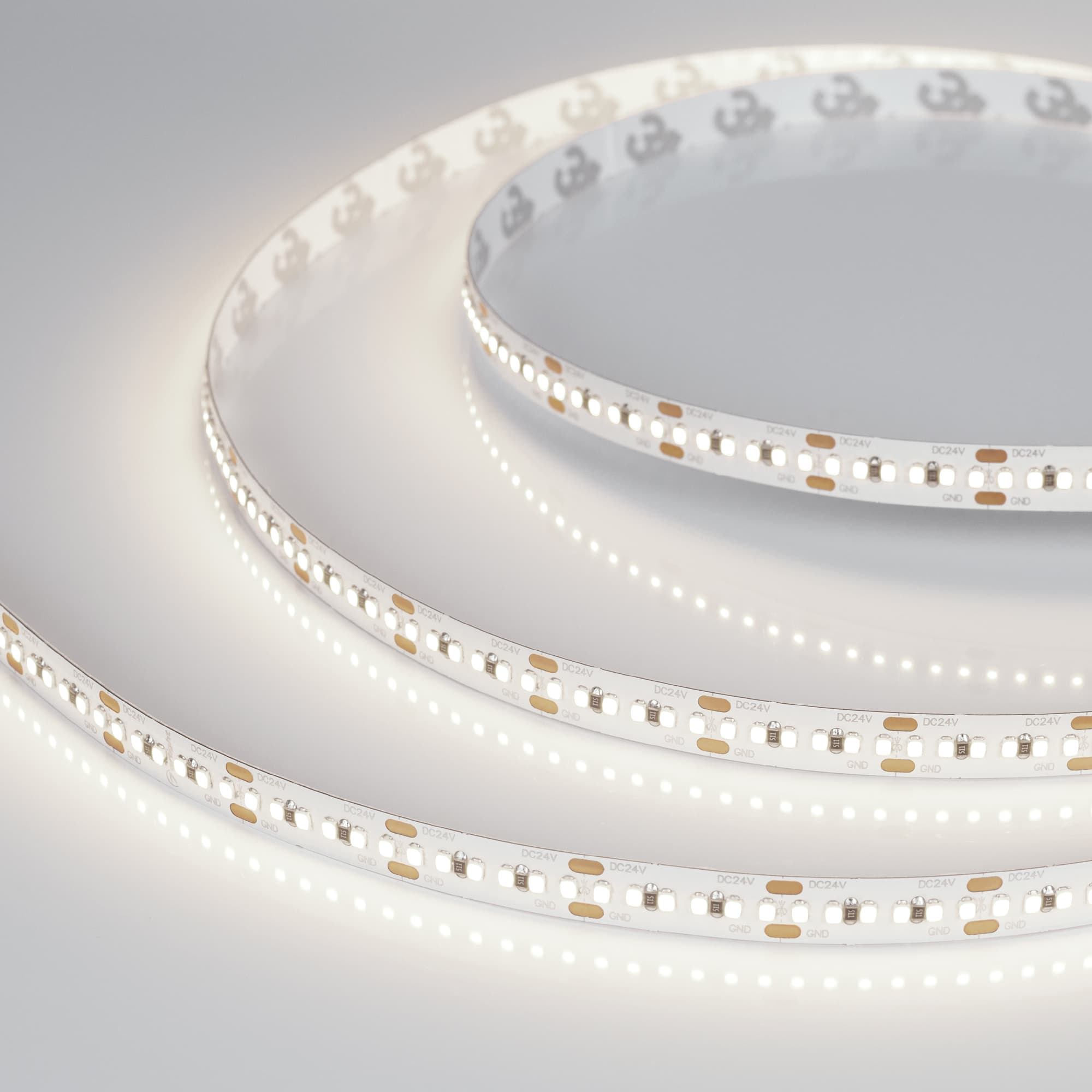 Лента светодиодная 8 Вт/м 24В 4000K IP20 300LED/м MICROLED-M300-8mm SMD 2216 5 м