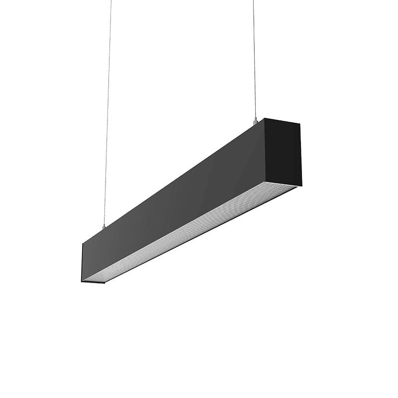 Светильник светодиодный X-line 1 м 20 Вт одиночный подвесной1003x63x100 мм IP40 RAL9005 черный муар Tunable White (3000-6500K) с рассеивателем PRISM с декоративным проводом 1 м и комплектом подвесов 1 м диммируемый по протоколу DALI аварийный автономный постоянного действия