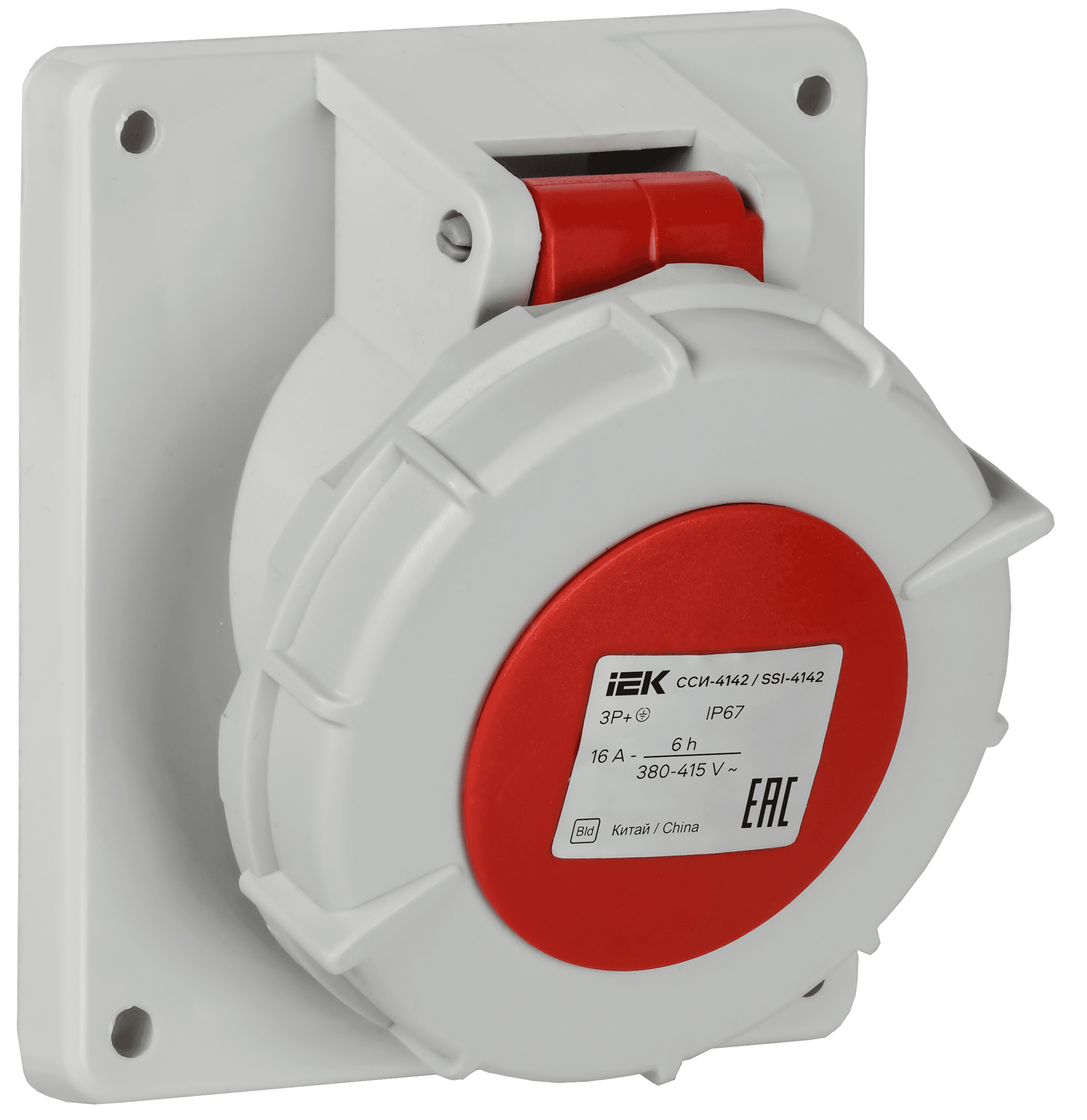 Розетка встраиваемая ССИ-4142 16А-6ч/380В 3P+PE IP67 IEK