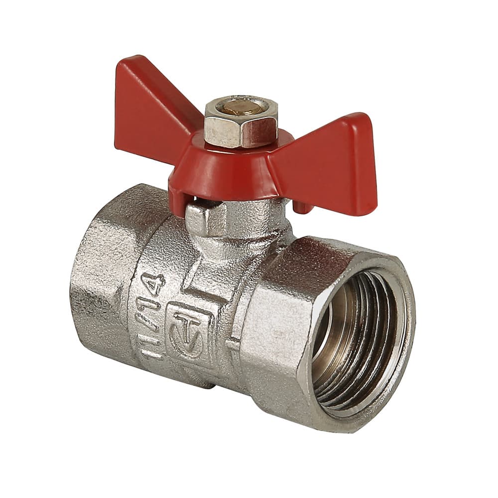Кран шаровой 1/2' ВВ ручка бабочка COMPACT