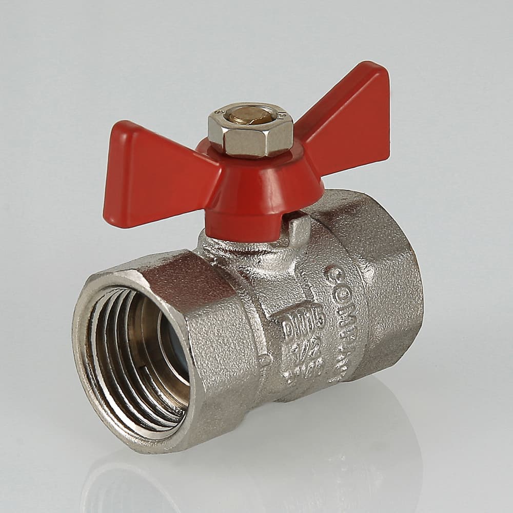 Кран шаровой 1/2' ВВ ручка бабочка COMPACT