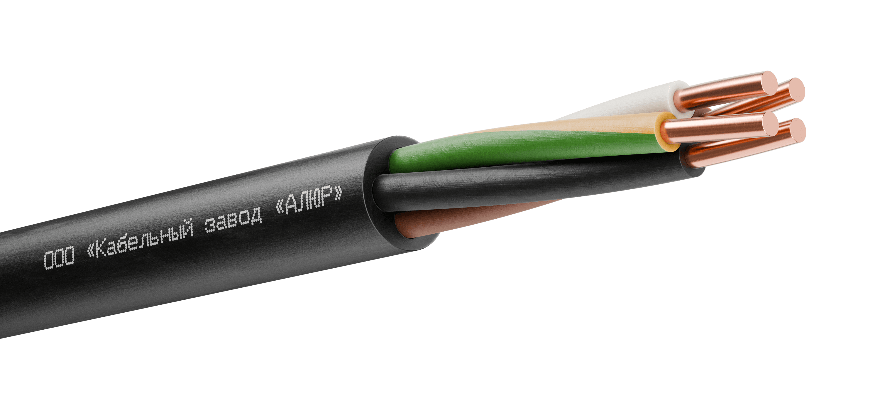 Кабель силовой ВВГнг(А) 4х2.5(ок)(PE)-0.660 однопроволочный
