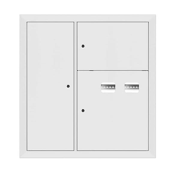 Щит этажный 2 кв. RAL9003 со слаботочным отсеком слева (1000х950х160) PROxima