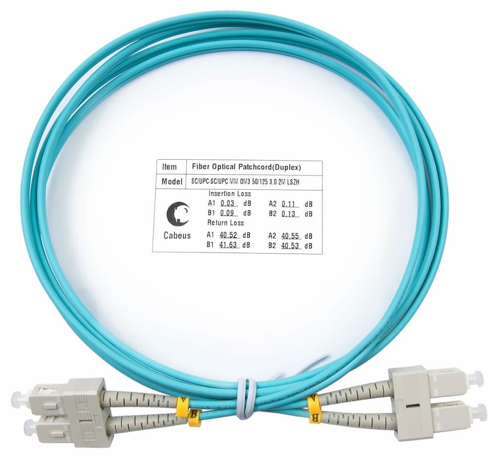 Патч-корд оптический duplex 2м SC-SC 50/125MM OM3 LSZH